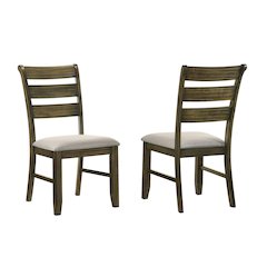 Wood ladderback dining chairs (Set of 2)