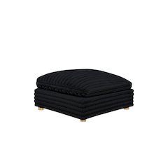 Corduroy Modular Ottoman, Black