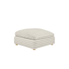 Corduroy Modular Ottoman, Beige