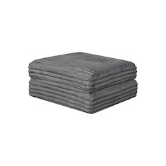 Compressed 1pc Modular Ottoman Dark Gray