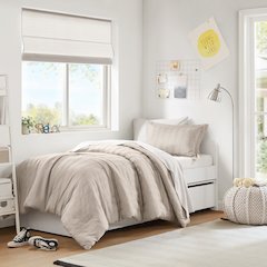 Logan Woven Striped Comforter Set, Neutral color