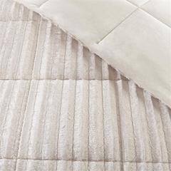 Duke Faux Fur Comforter Mini Set, Champagne color