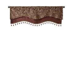 Jacquard Window Rod Pocket Valance With Beads