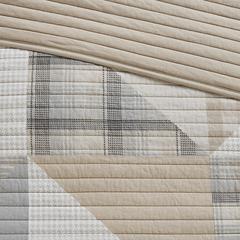 Olsen Olsen 3 Piece Oversized Cotton Quilt Set, Tan color