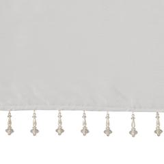 Lightweight Faux Silk Valance With Beads