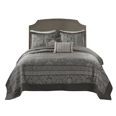 5 Piece Reversible Jacquard Bedspread Set