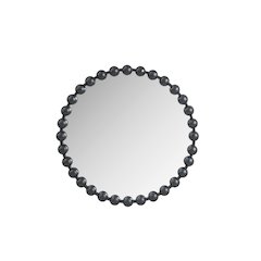 Beaded Round Wall Mirror 27"D
