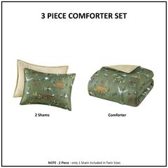 Forest Animals Plush Reversible Comforter Set
