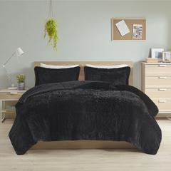 Shaggy Long Fur Comforter Mini Set