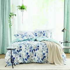 Reversible Floral Botanical Seersucker Comforter Set