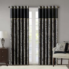 Jacquard Curtain Panel Pair
