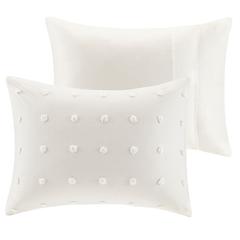 Cotton Jacquard Comforter Set with Euro Shams and Throw Pillows