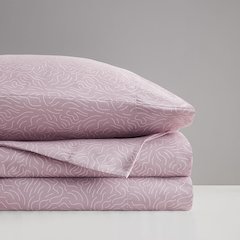Printed Microfiber Sheet Set in Blush Waves Color
