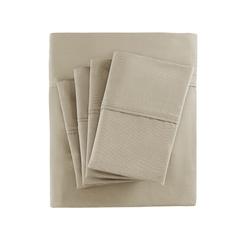 800 Thread Count Cotton Blend Sateen Sheet Set, Khaki color