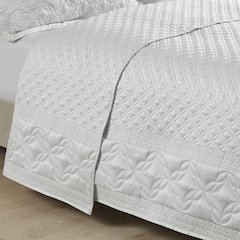 3 Piece Grey Quilt Set