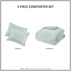 Crushed Velvet Sherpa Reversible Comforter Set