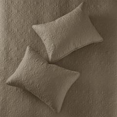 Quebec 3 Piece Reversible Bedspread Set, Mocha color