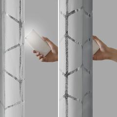 Total Blackout Metallic Print Grommet Top Curtain Panel