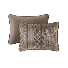 6 Piece Jacquard Quilt Set with Throw Pillows