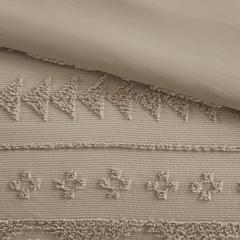 Breckenridge Chenille Oversized Comforter Set, Tan color