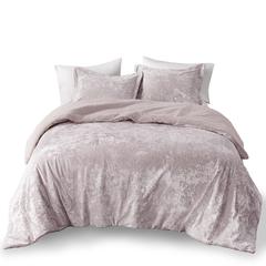 Crushed Velvet Sherpa Reversible Comforter Set