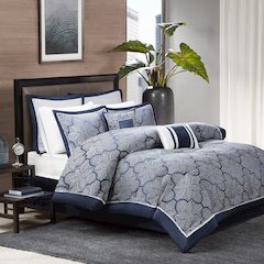 8 Piece Jacquard Comforter Set