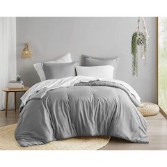 Chambray Print Microfiber Comforter Set with Bed Sheets
