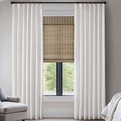 Emery 300gsm poly linen with 7 pinch pleat per pc