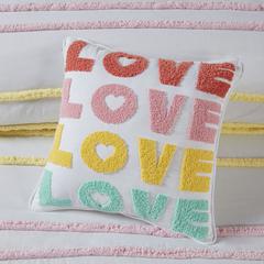 Cotton Duvet Cover Set with Chenille Trim