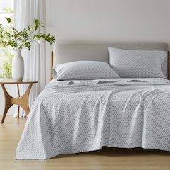 144 Thread Count Cotton Printed Cotton Sheets, Diamond Grey color