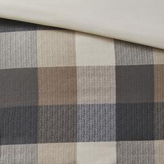 Ridge 6 Piece Herringbone Duvet Cover Set, Neutral color