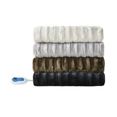 Faux Fur Heated Throw