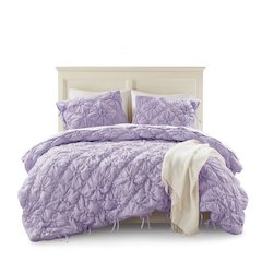 Lily 3PCS Comforter Set, Purple color