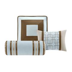 Genevieve 7 Piece Comforter Set, Blue color