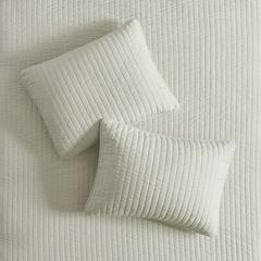 Keaton 3 Piece Quilt Set, Cream color