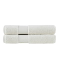 100% Cotton Bath Sheet 2 Piece Set in White Color