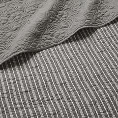 Quebec 6 Piece Reversible Daybed Cover Set, Dark Grey color