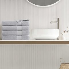 500GSM Plush Towel Set, Light Grey color