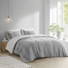 3 Piece Cotton Jacquard Comforter Set