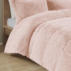 Shaggy Long Fur Comforter Mini Set