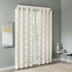 Fretwork Burnout Sheer Curtain Panel