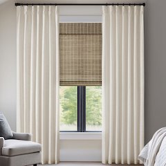 Emery 300gsm poly linen with 7 pinch pleat per pc