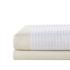 Spa Waffle Shower Curtain with 3M Treatment, Cream color