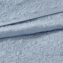 Quebec 3 Piece Reversible Quilt Set, Blue color
