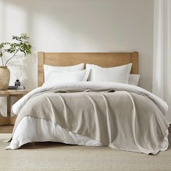 Liquid Cotton Blanket, Beige color