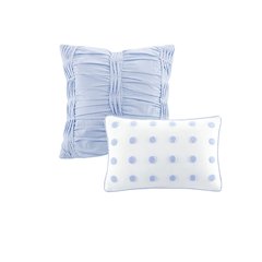 Cotton Jacquard Duvet Cover Set with Euro Shams and Throw Pillows