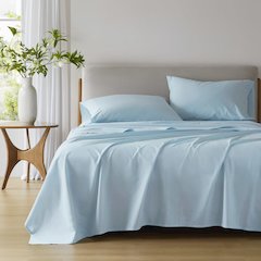 Cotton 144TC 100% Cotton Solid Sheet Set, Light Blue color