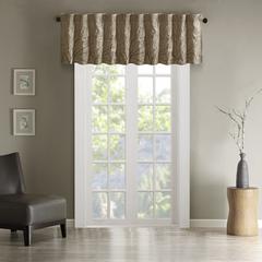 Tan Branch Embroidered Window Valance, Belen Kox