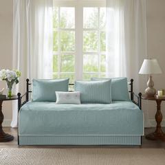 Peyton 6 Piece Reversible Daybed Cover Set, Blue color