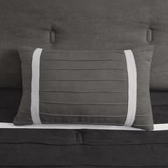 Palmer 7 Piece Faux Suede Comforter Set, Black color